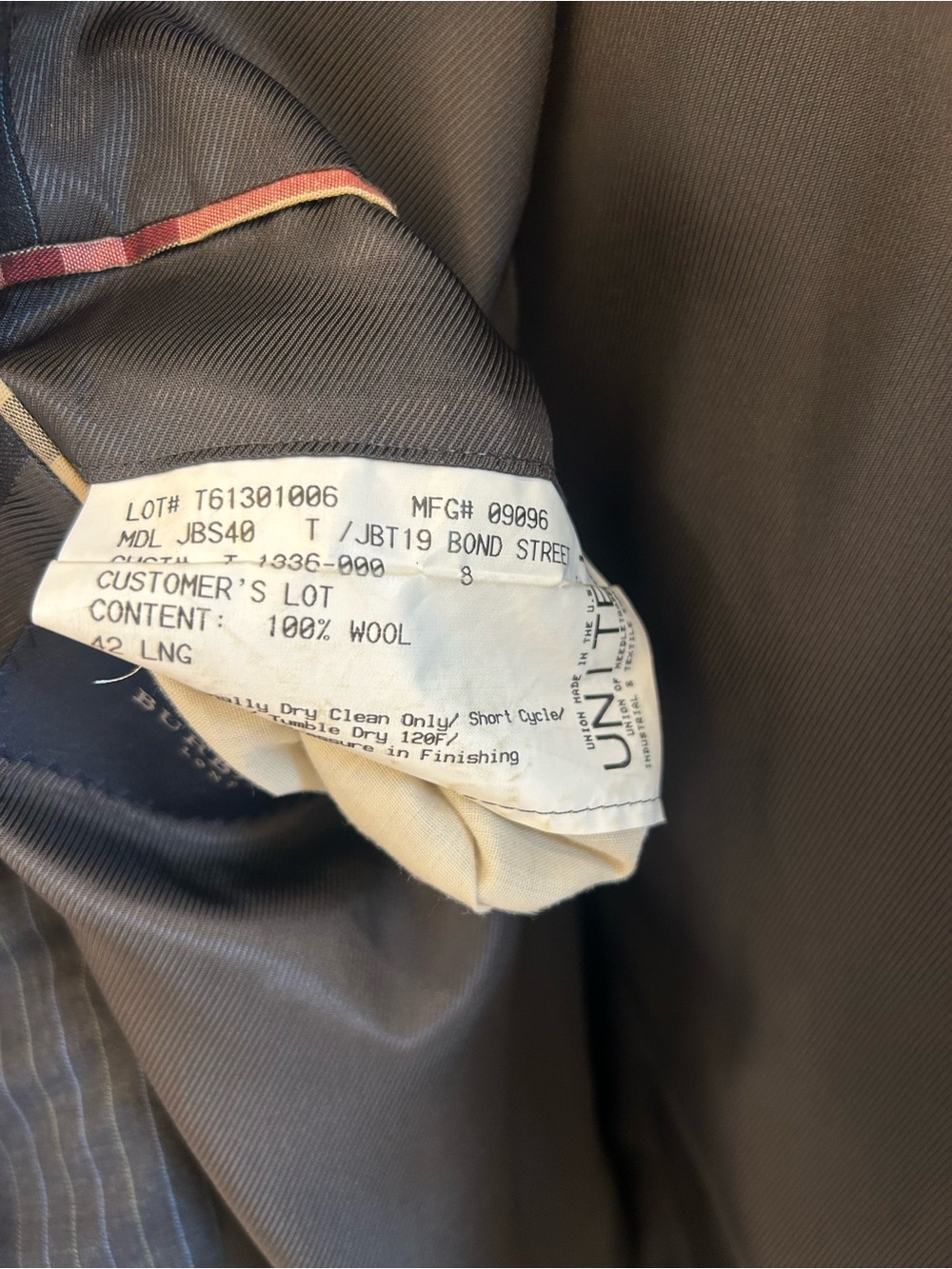Burberry Men's Pinstripe Suit Jacket - Picture 4 of 13